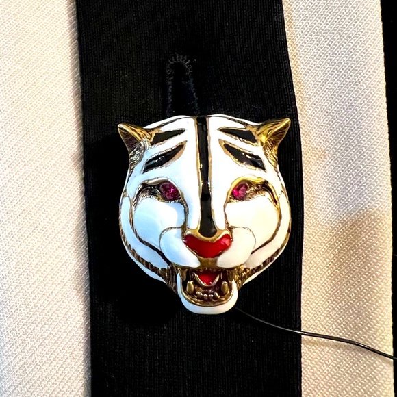 Gucci Tiger Button Contrast Trim Dress, New with tags, Size M - Picture 3 of 16